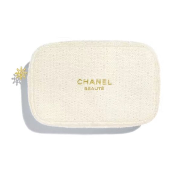 Authentic Chanel Cosmetic Bag White Gold - Picture 2 of 10